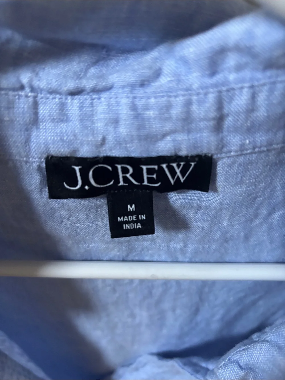 J. Crew Light Blue Linen popover